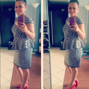 Mossimo Supply Co Stripe Peplum Dress.